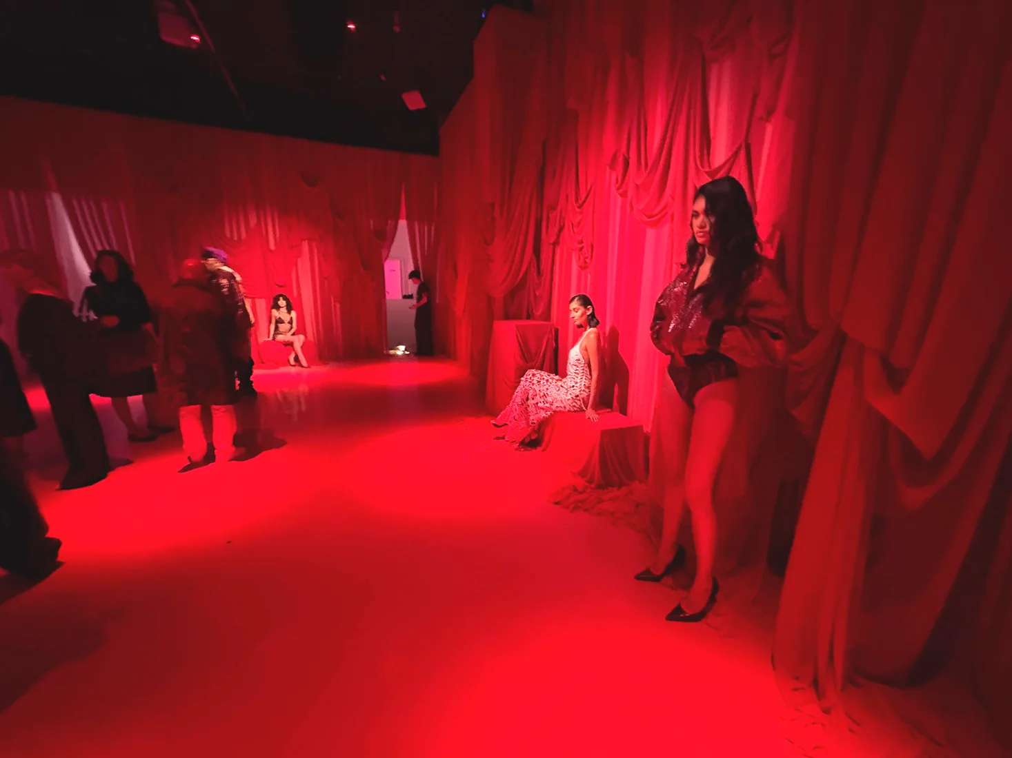 HILA SS27 presentation at LUME Studios, red room guests