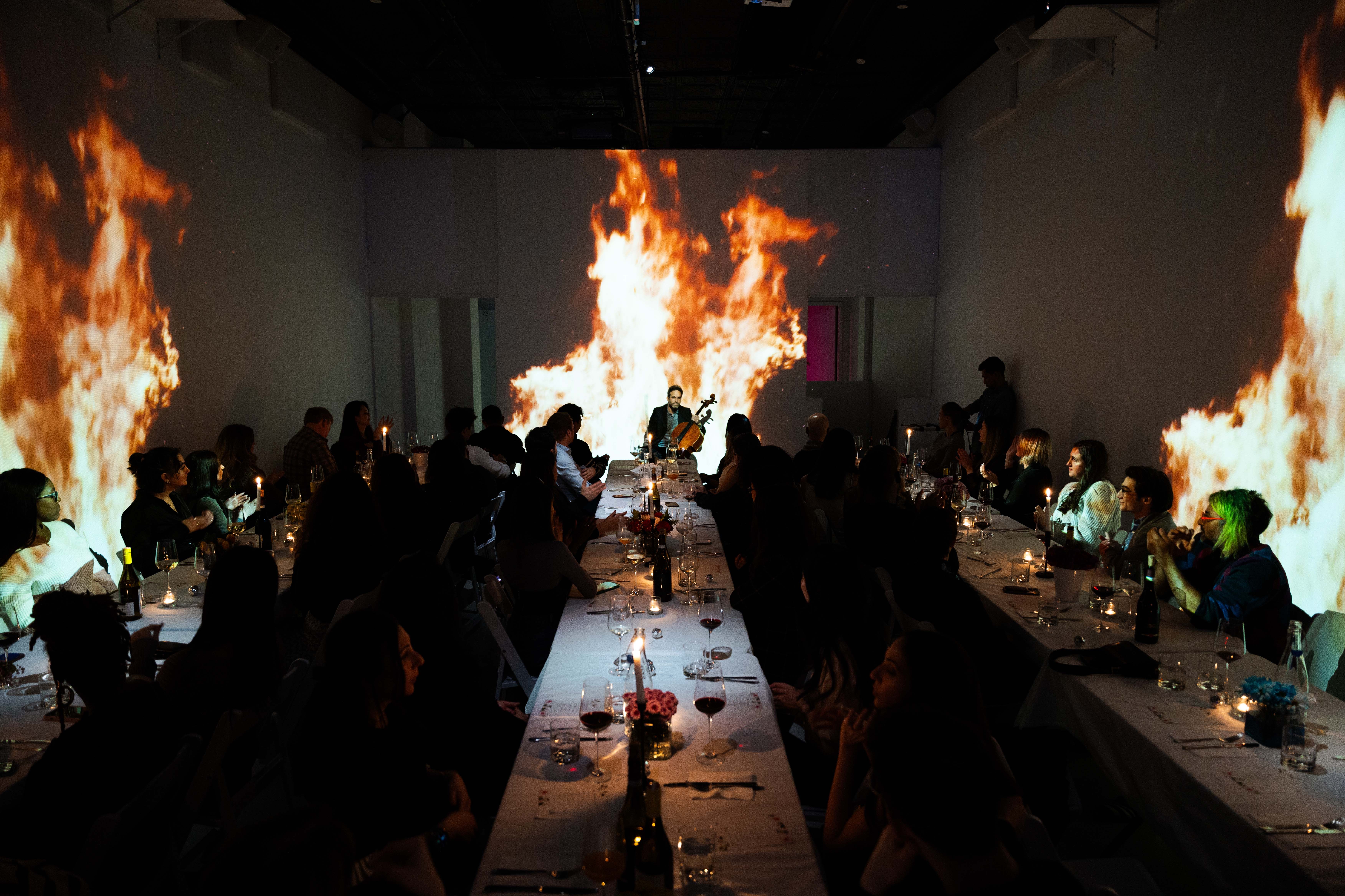 The Dinner Table immersive dinner series at LUME Studios, Tribeca NYC
