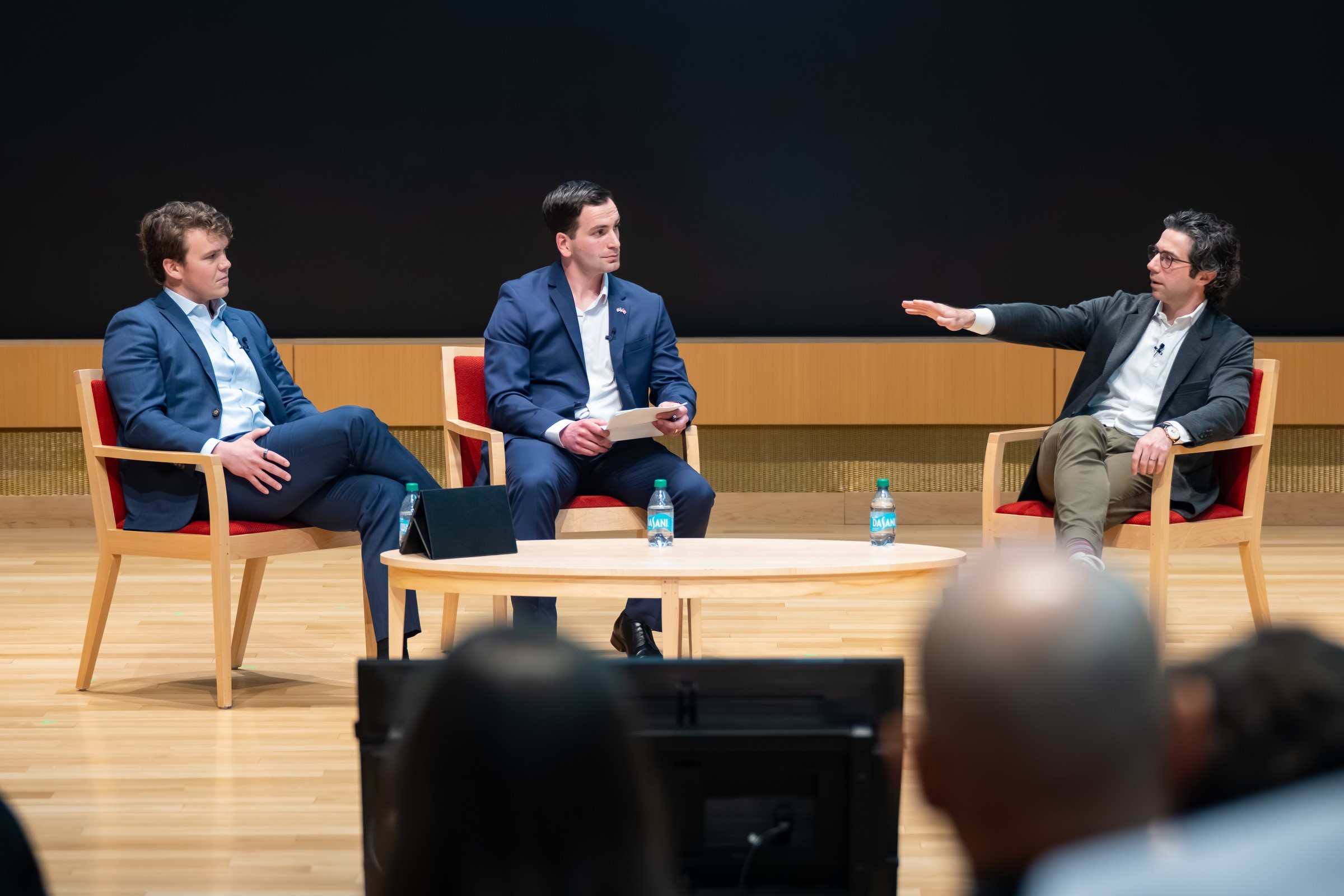 Conference leaders in an onstage discussion