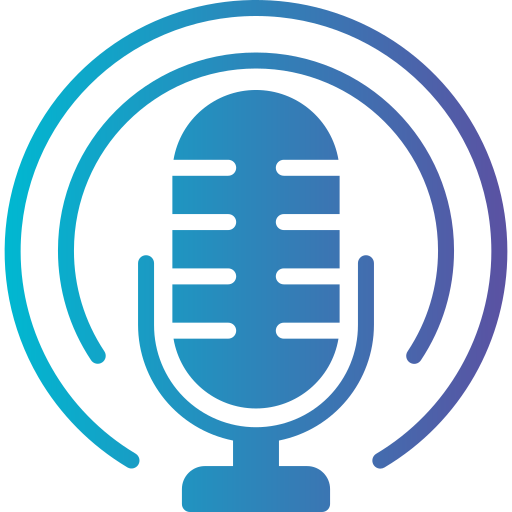 Microphone icon symbolizing standup comedy and podcast content