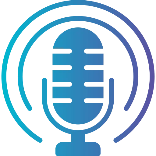 Microphone icon symbolizing standup comedy and podcast content