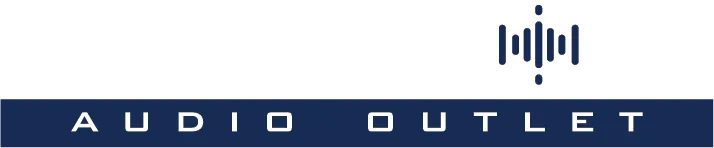 Audio Outlet logo with stylized sound wave icon above bold text.