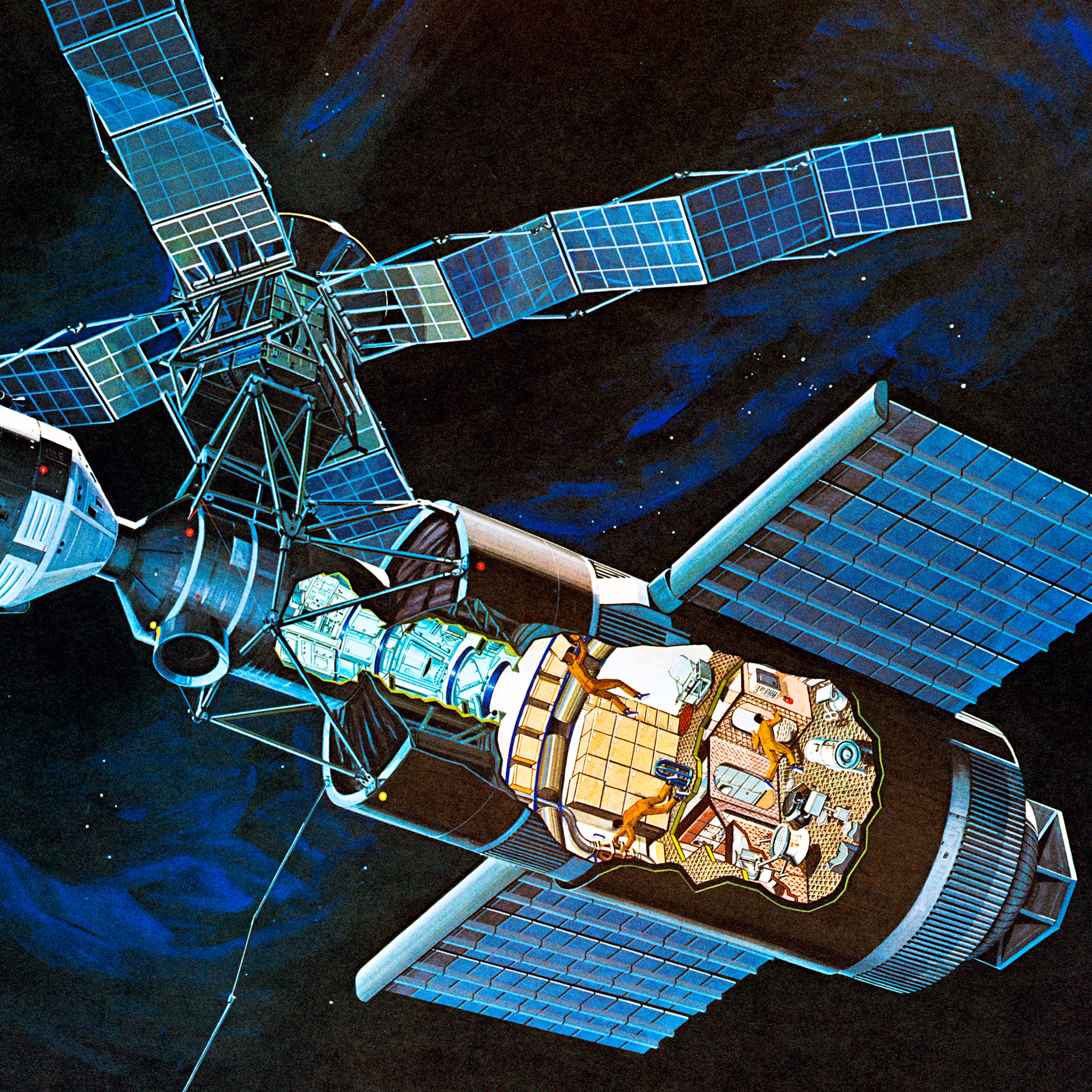 Brunette Man Standing Behind Other Man in Studio