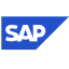 Blue square icon with the text SAP in dark blue.