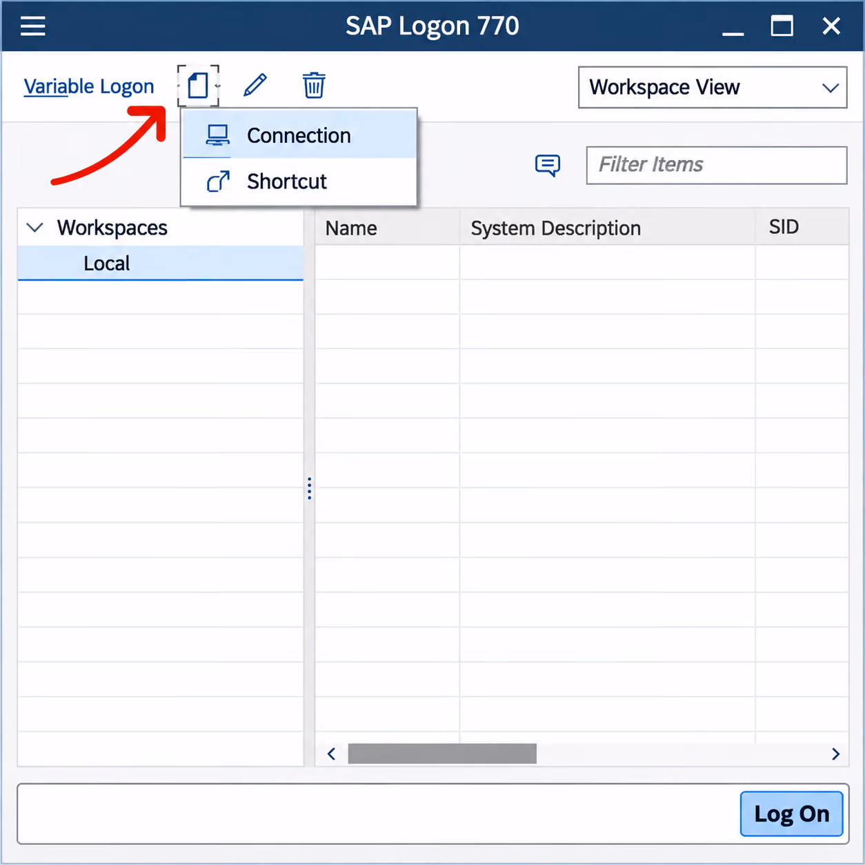 SAP GUI LOGON DETAILS