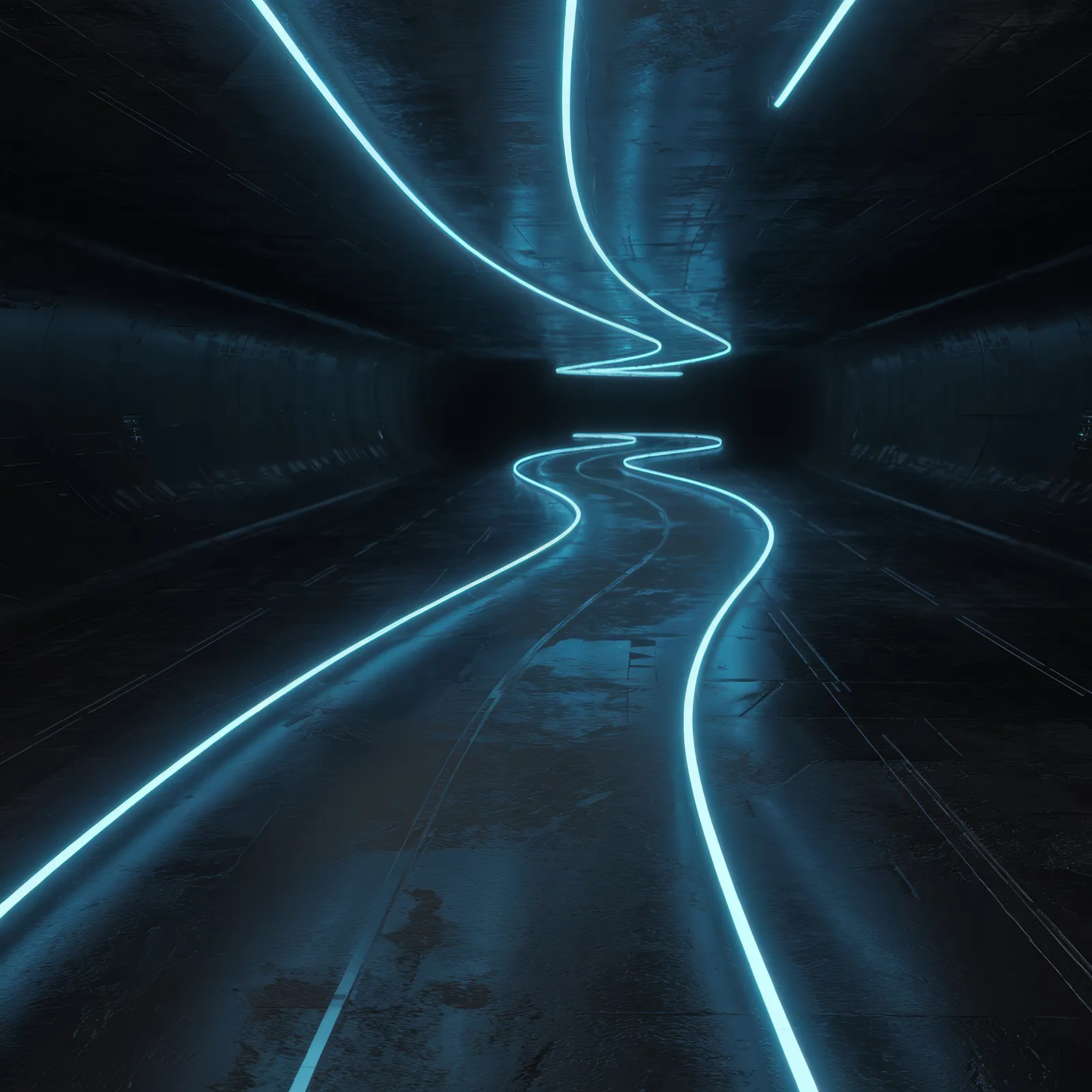 neon road lights