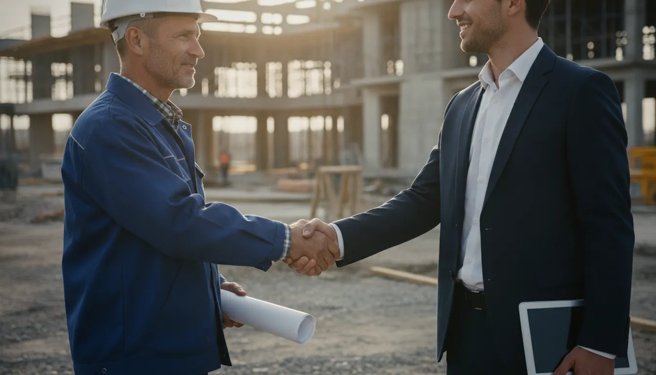 General contractor and developer building a new project relationship