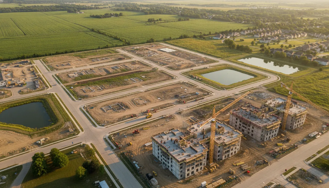 Multifamily apartment development in an Indiana urban neighborhood