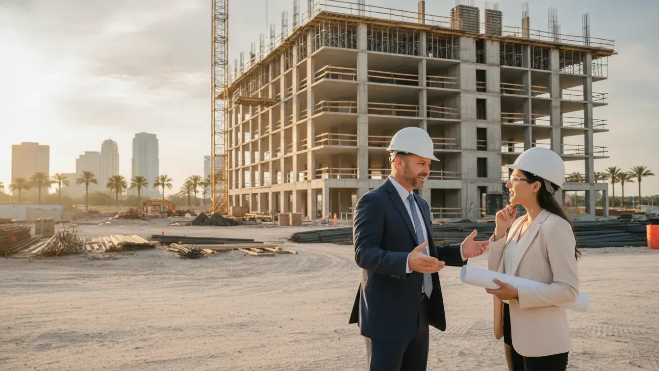 Construction business development conversation before a Jacksonville healthcare bid