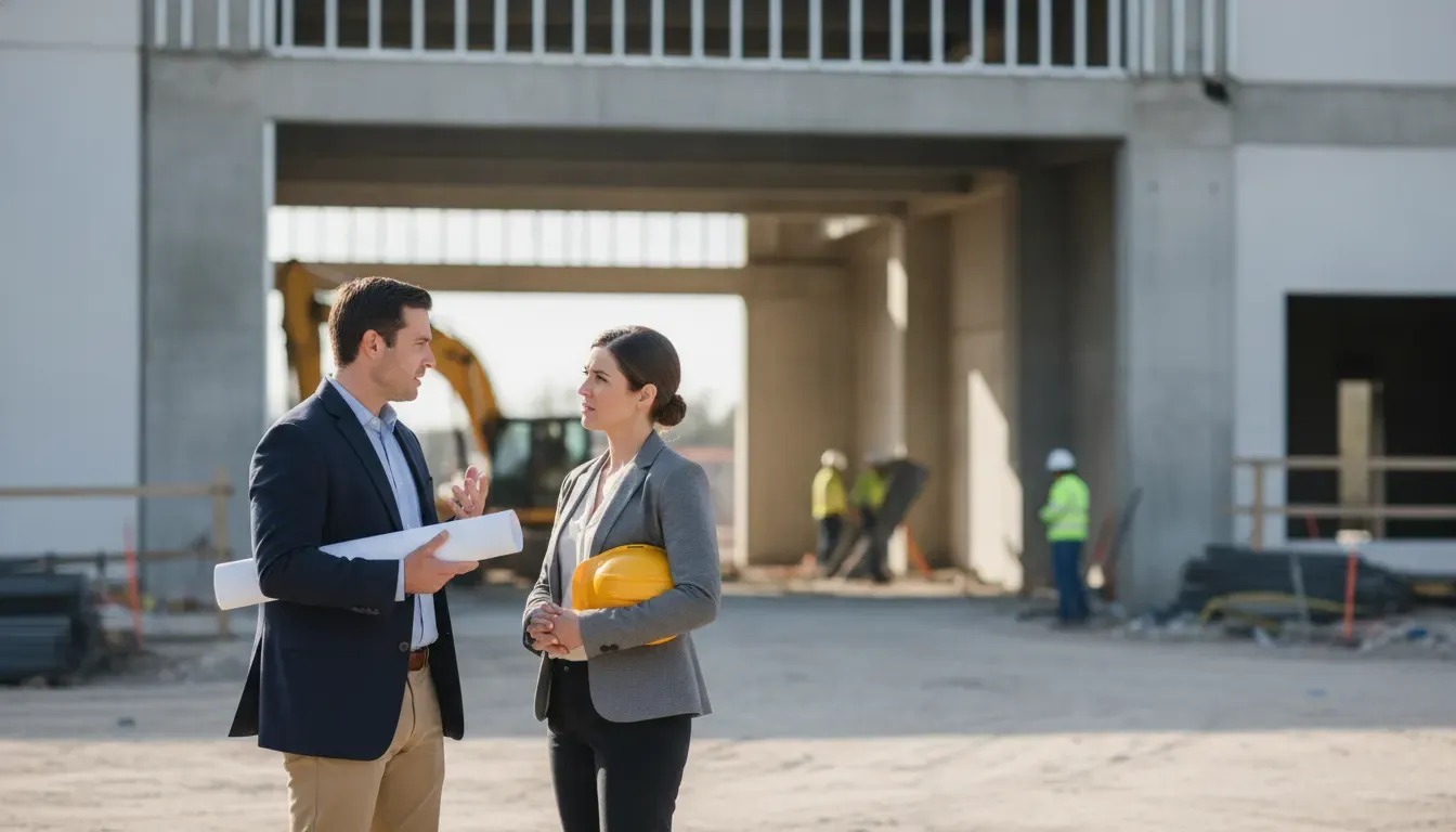 Jacksonville construction business development conversation at a commercial project