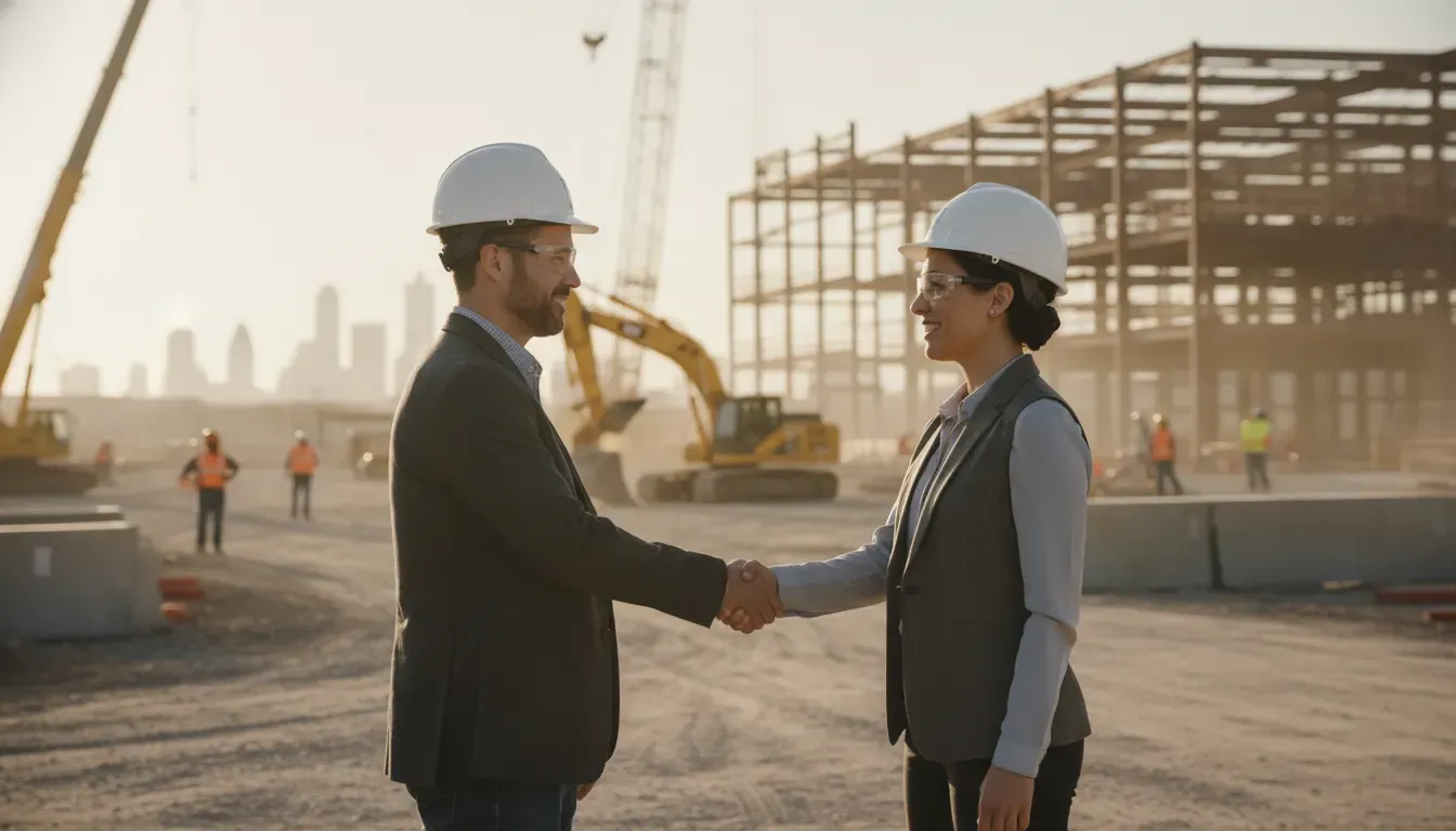 Construction business development professionals building relationships around DFW industrial projects