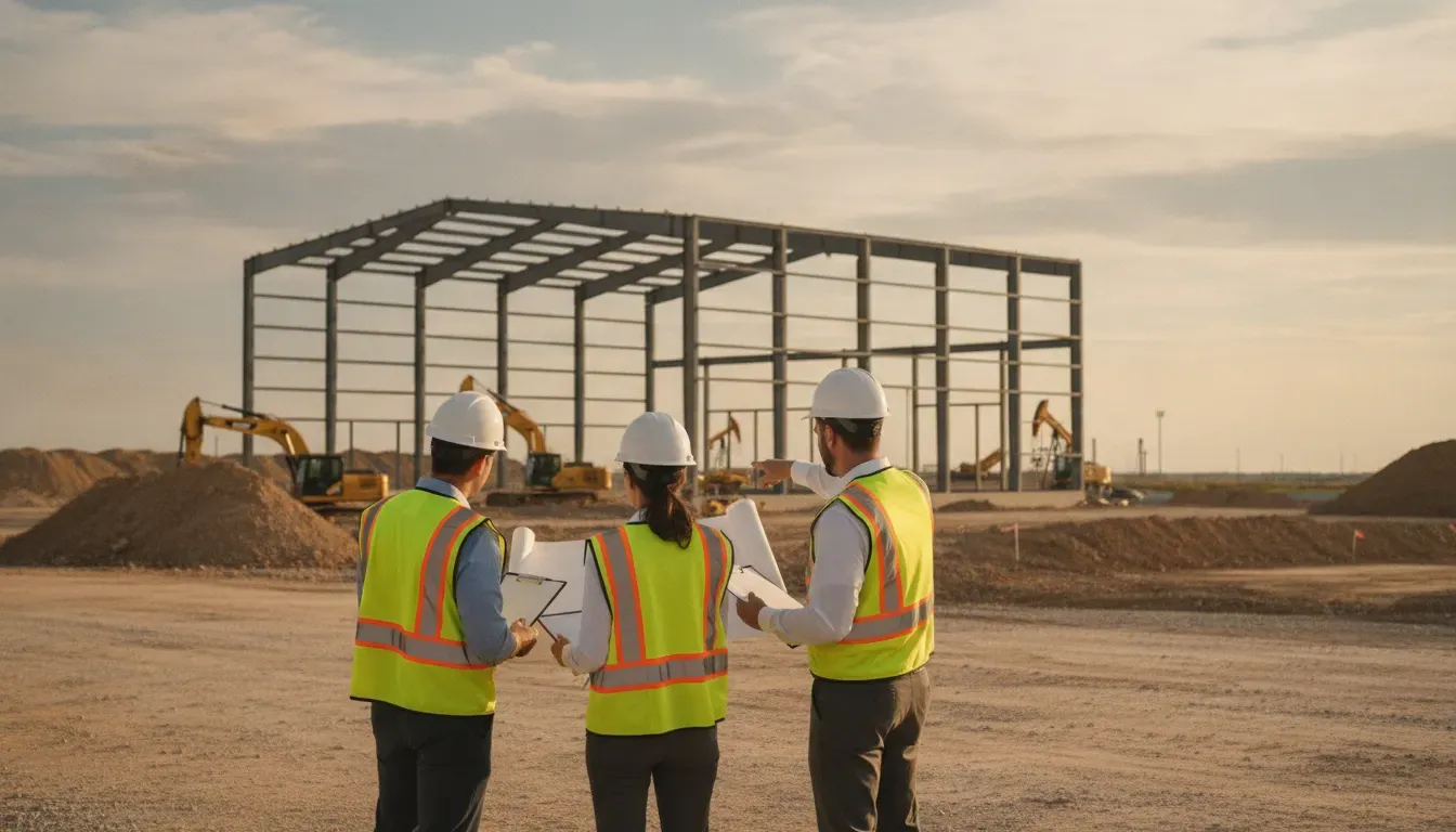 DFW construction team qualifying an industrial project at an active jobsite