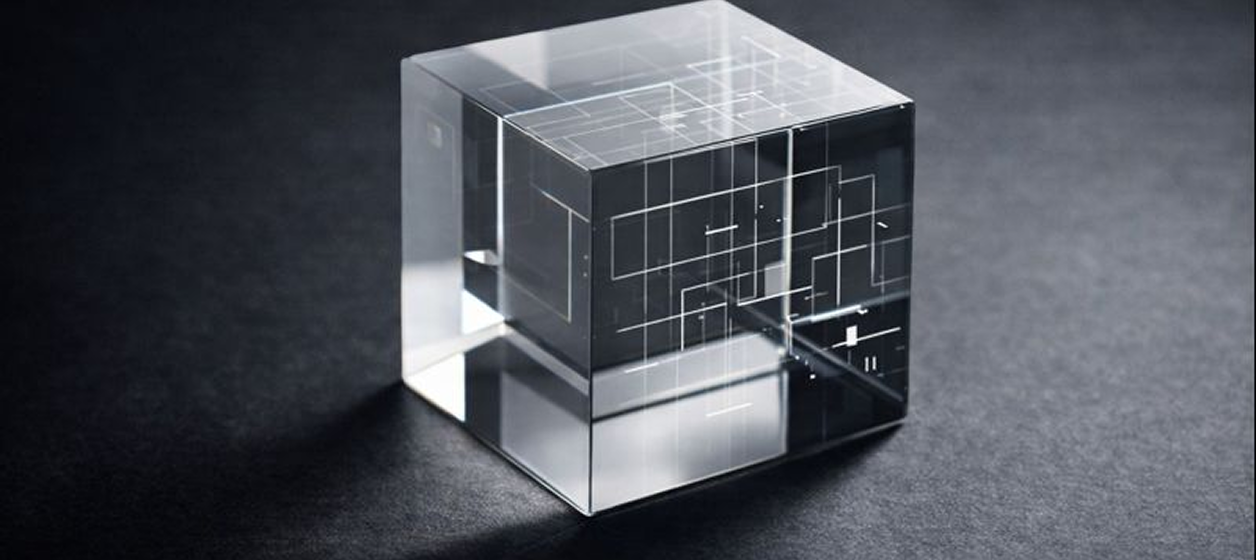 Glass cube