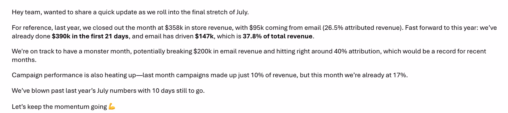 Testimonial Screenshot from a happy client of Social Scout praising their work