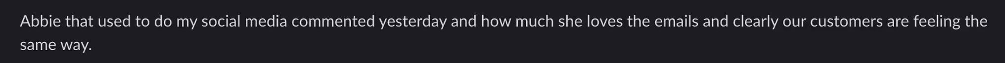 Testimonial Screenshot from a happy client of Social Scout praising their work