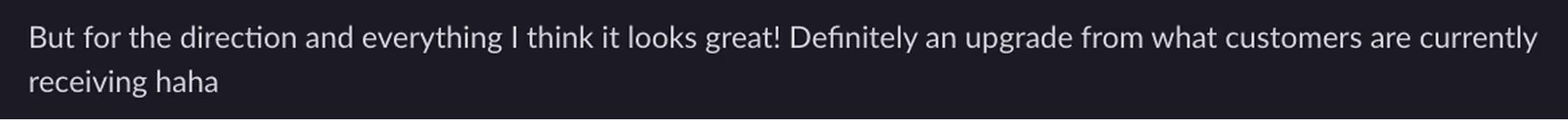 Testimonial Screenshot from a happy client of Social Scout praising their work