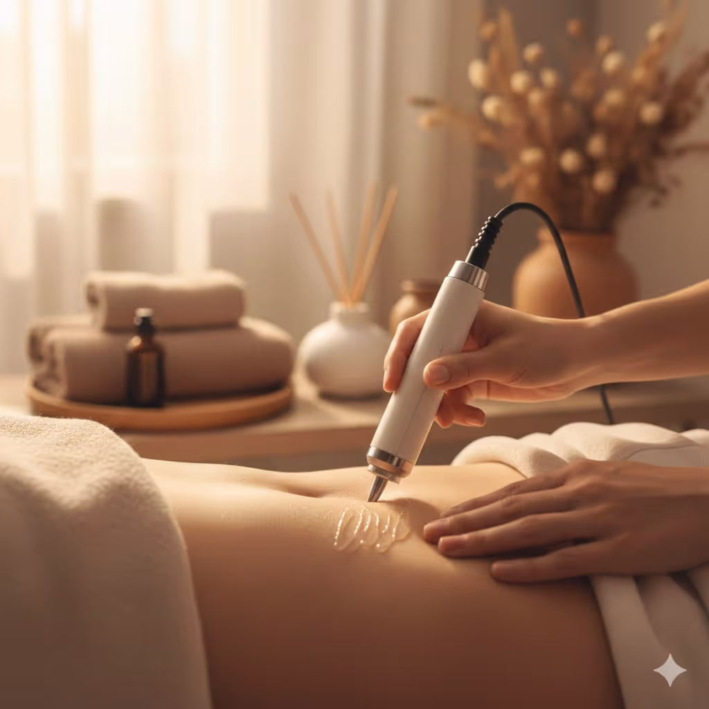 image of facial treatment being performed (for a salons & spa)