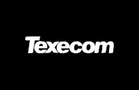 Texecom logo in white text on a black background