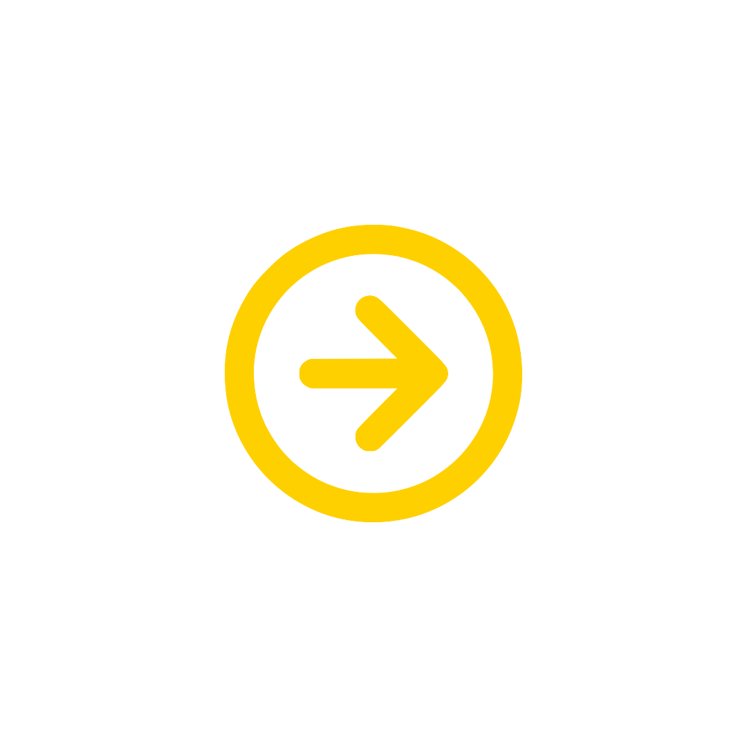 Yellow right arrow inside a yellow circle on a black background.