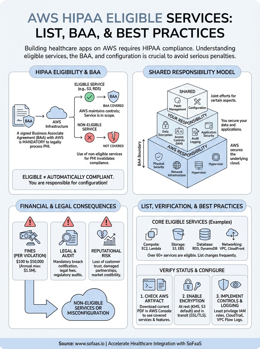 aws hipaa eligible services infographic