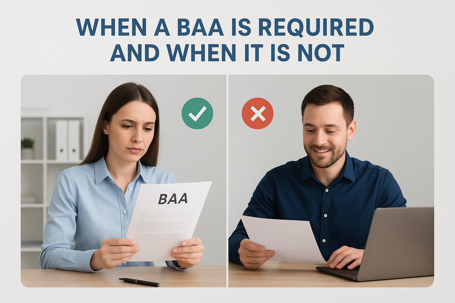 When a BAA is required and when it is not