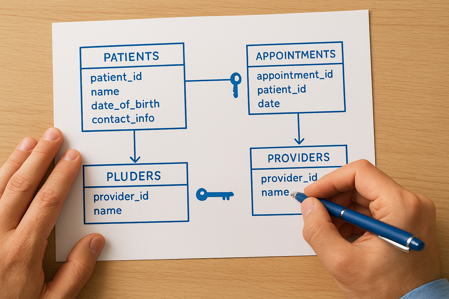 Primary and foreign keys