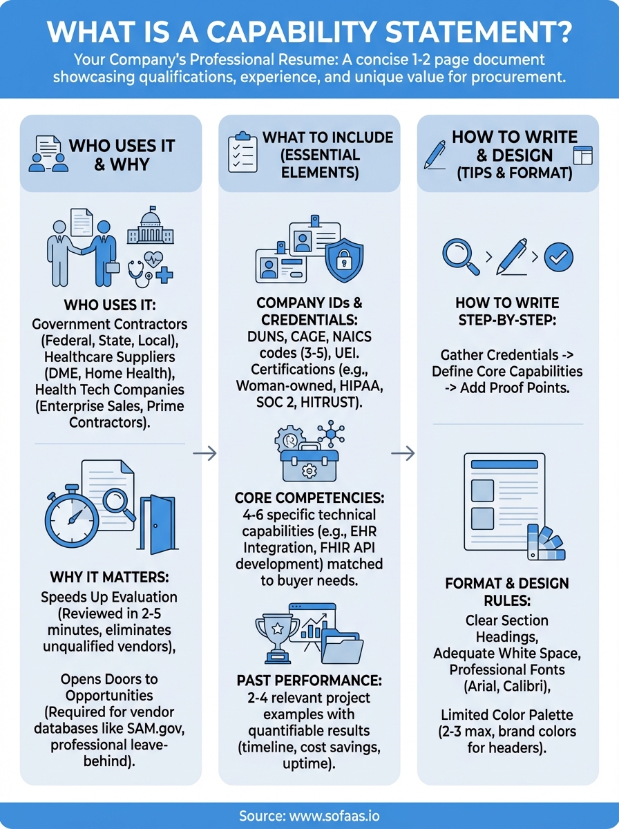 what is a capability statement infographic
