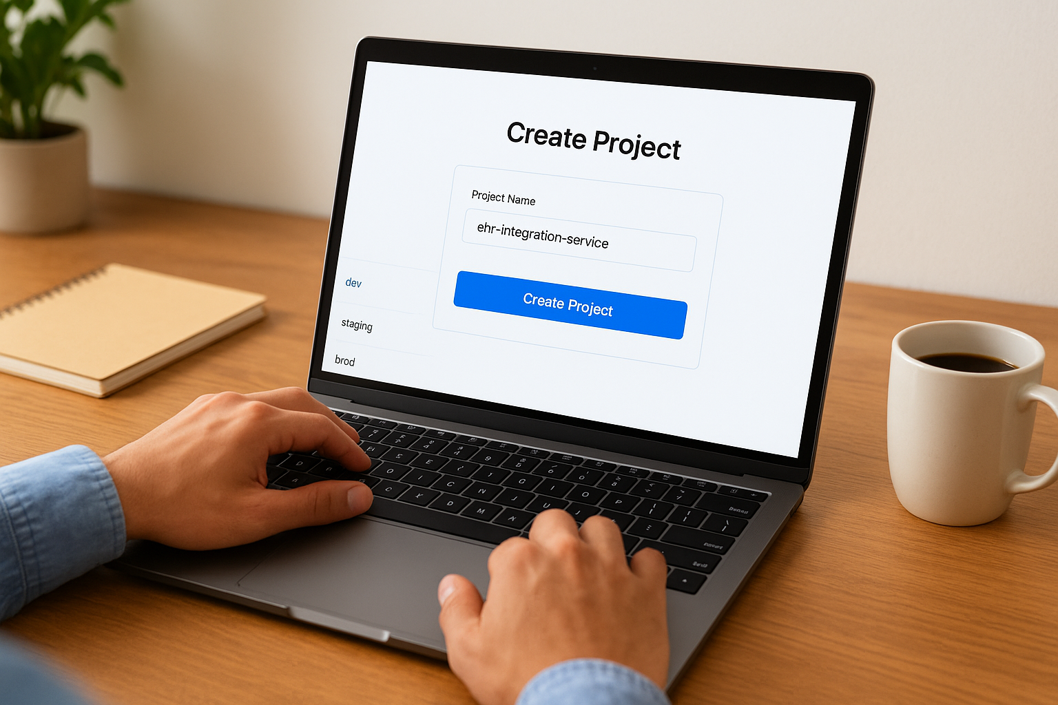 Create your first project and config