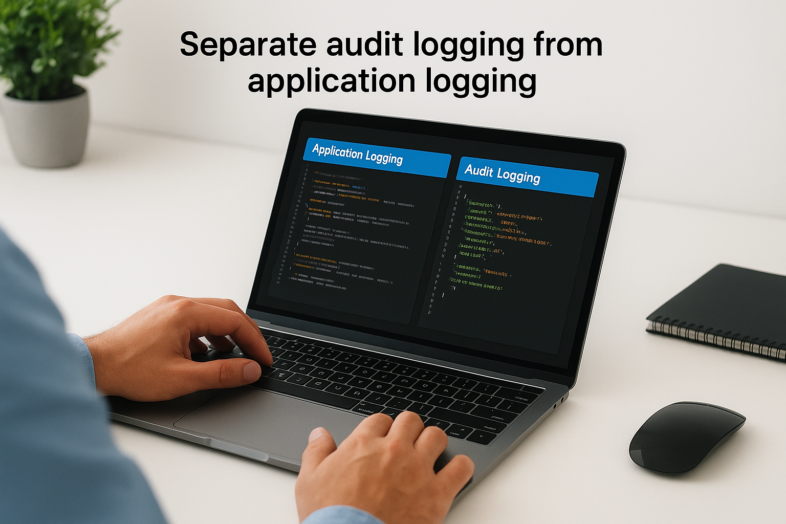 Separate audit logging from application logging