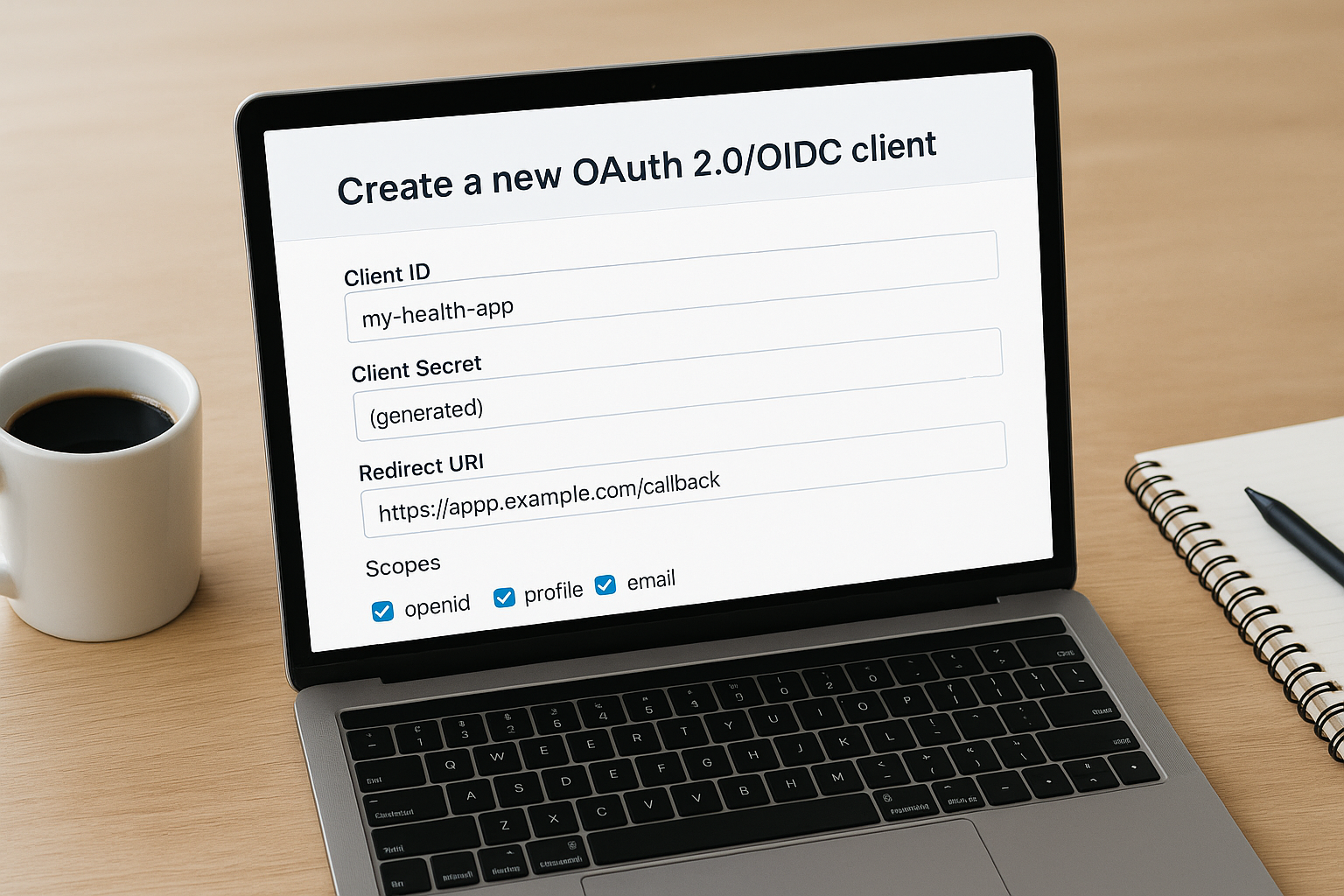 Create a new OAuth 2.0/OIDC client