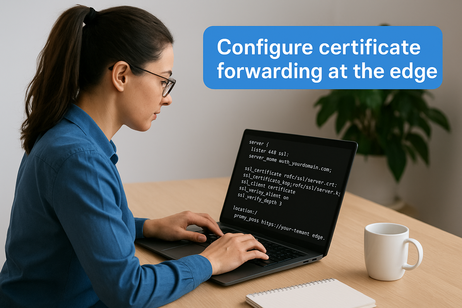 Configure certificate forwarding at the edge