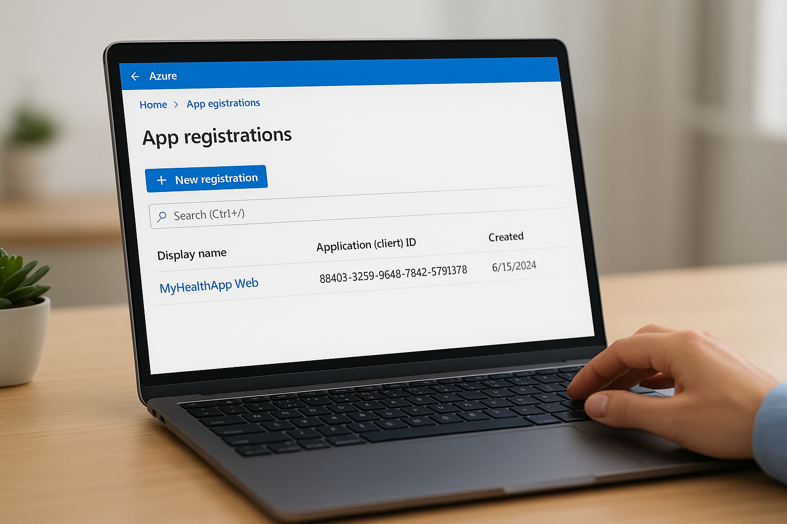 Create the app registration