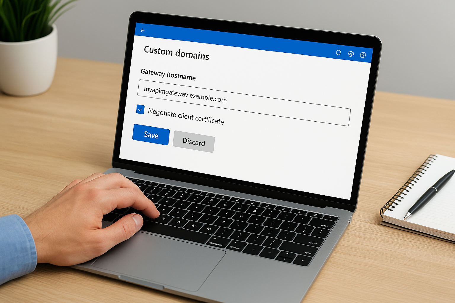 Enable client certificate negotiation on your custom domain