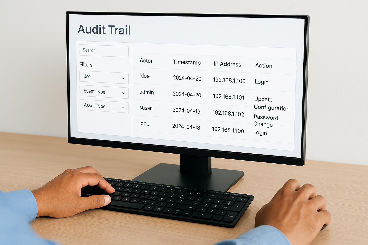 Navigating the Audit Trail explorer