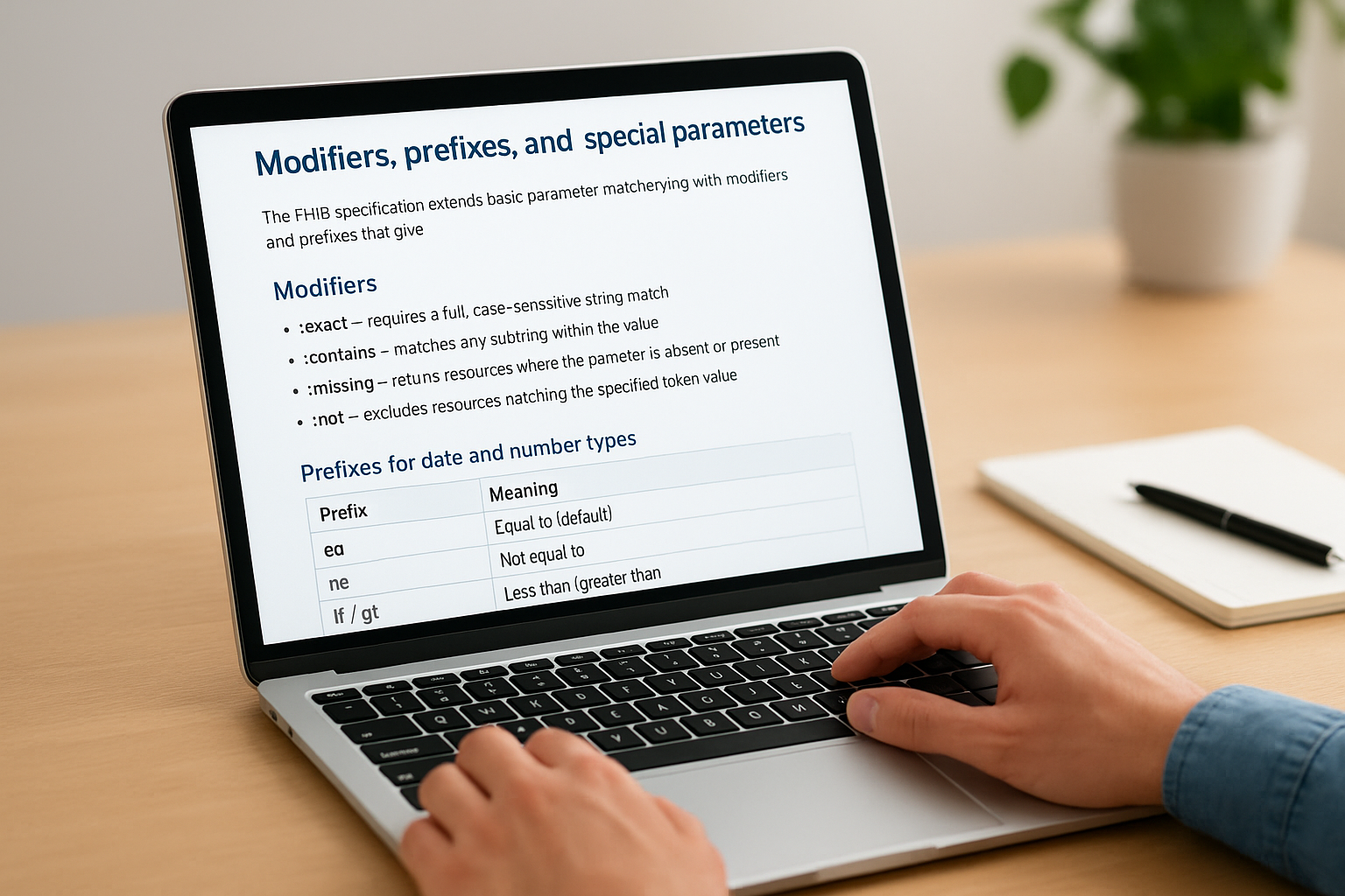 Modifiers, prefixes, and special parameters