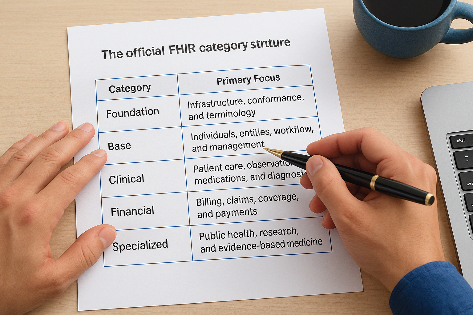 The official FHIR category structure