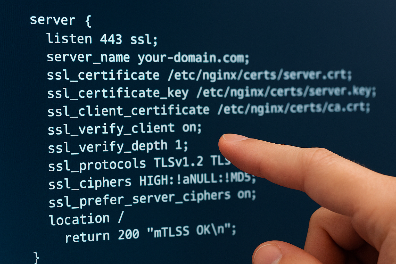 Add the ssl_verify_client directive