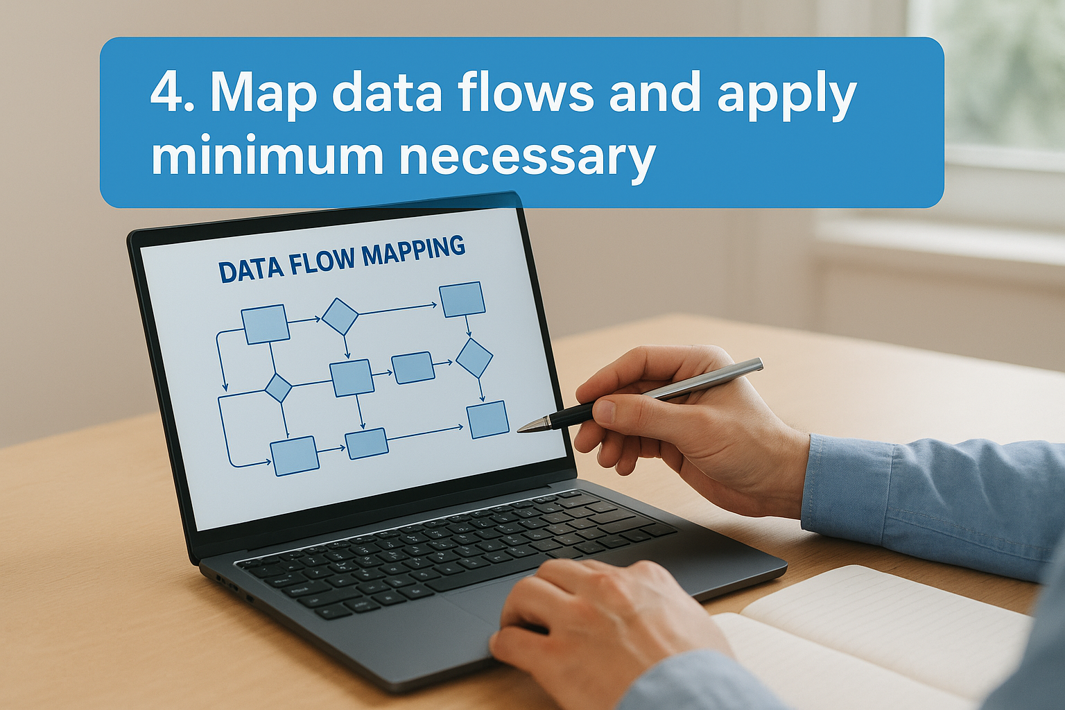 4. Map data flows and apply minimum necessary