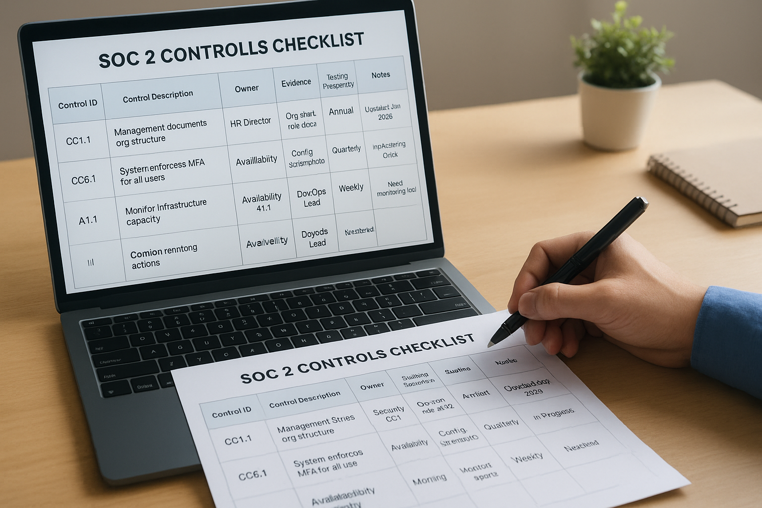 Create your checklist structure
