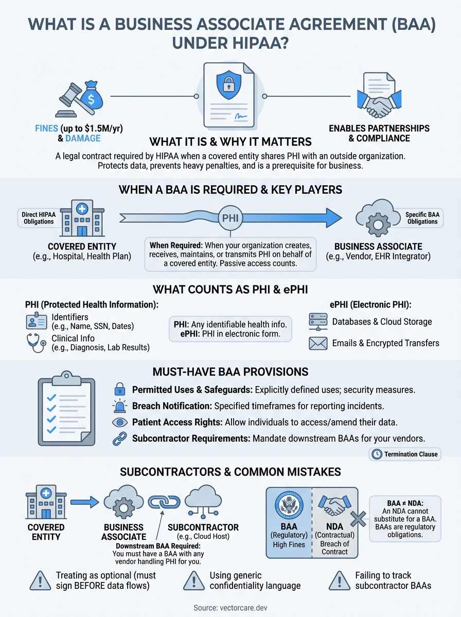 what is a business associate agreement infographic