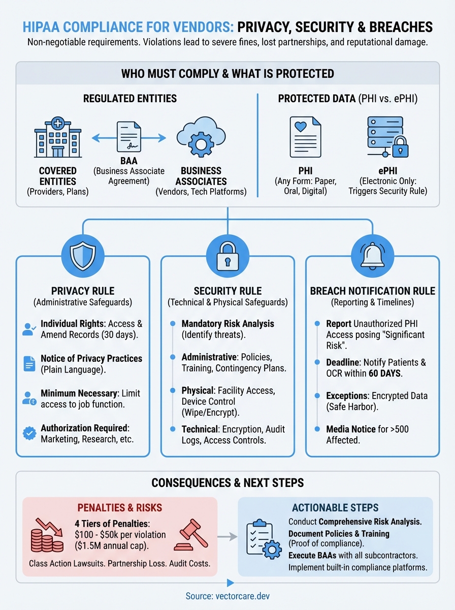 hipaa compliance requirements infographic