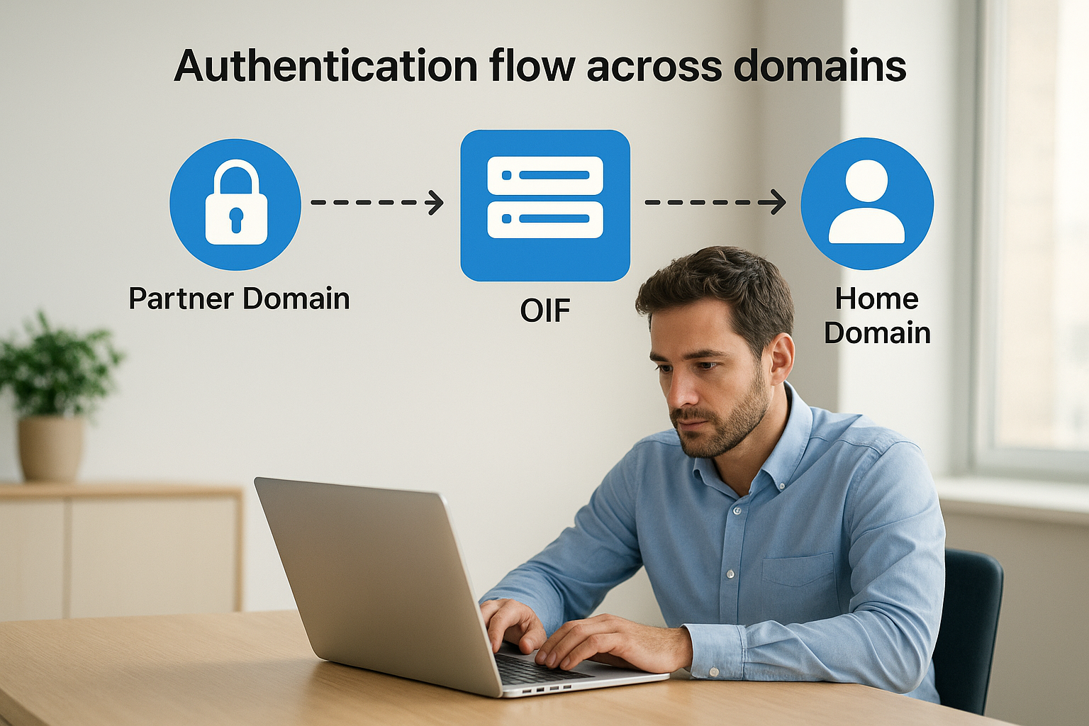 Authentication flow across domains