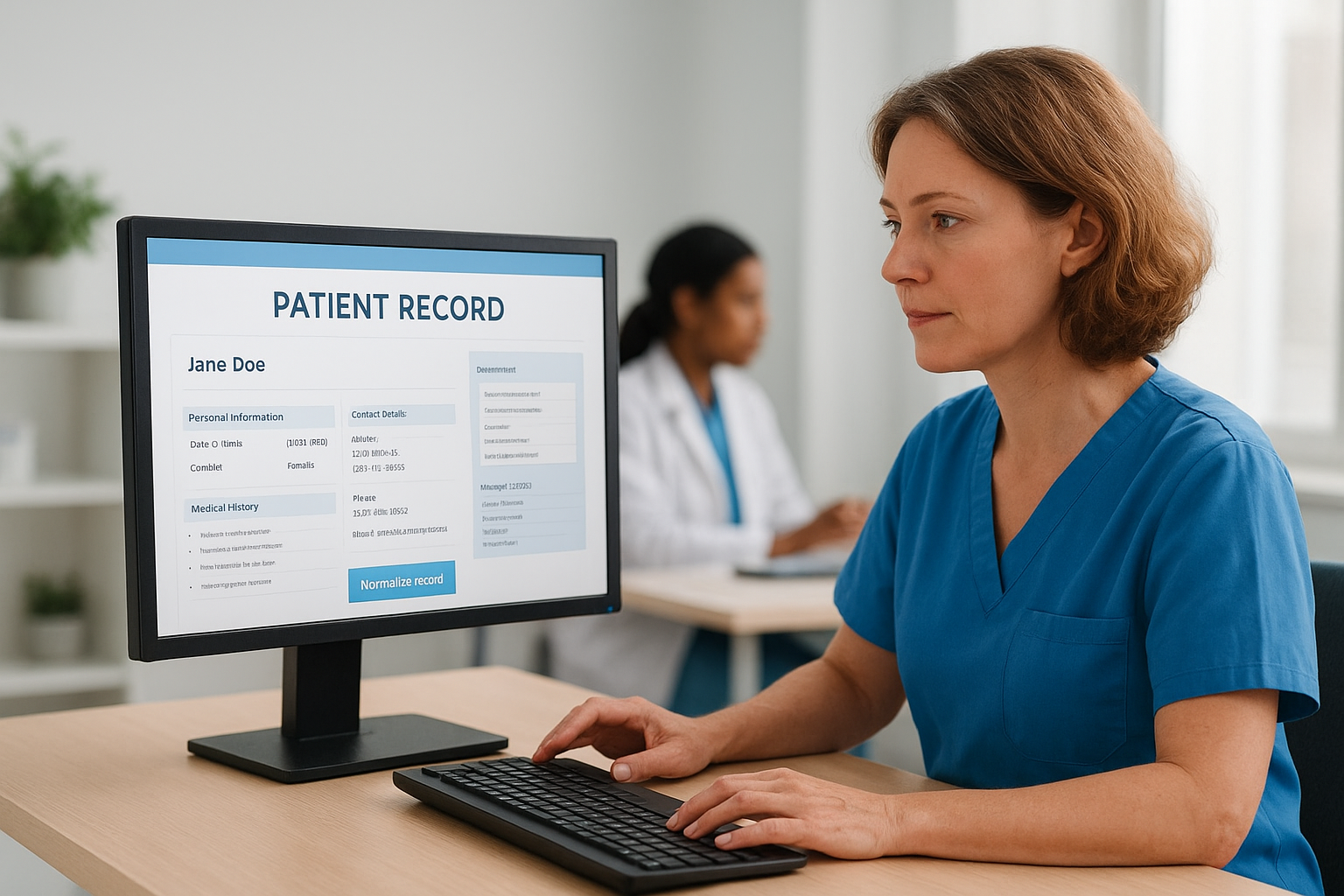 When a patient record enters the system