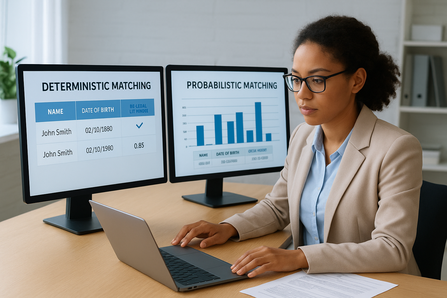 Deterministic and probabilistic matching