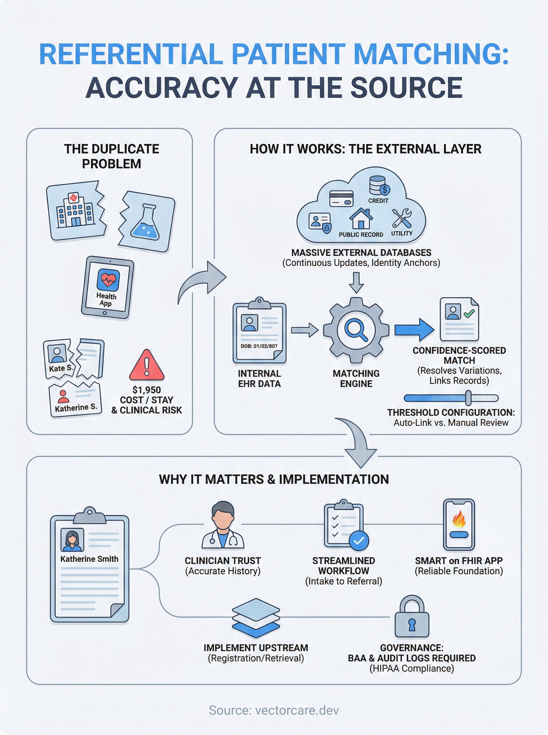 referential patient matching infographic