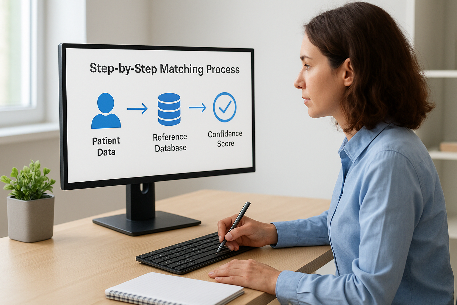 The step-by-step matching process