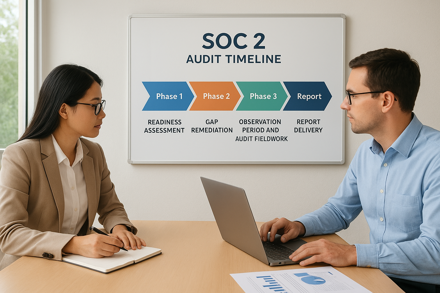 What a SOC 2 audit timeline includes