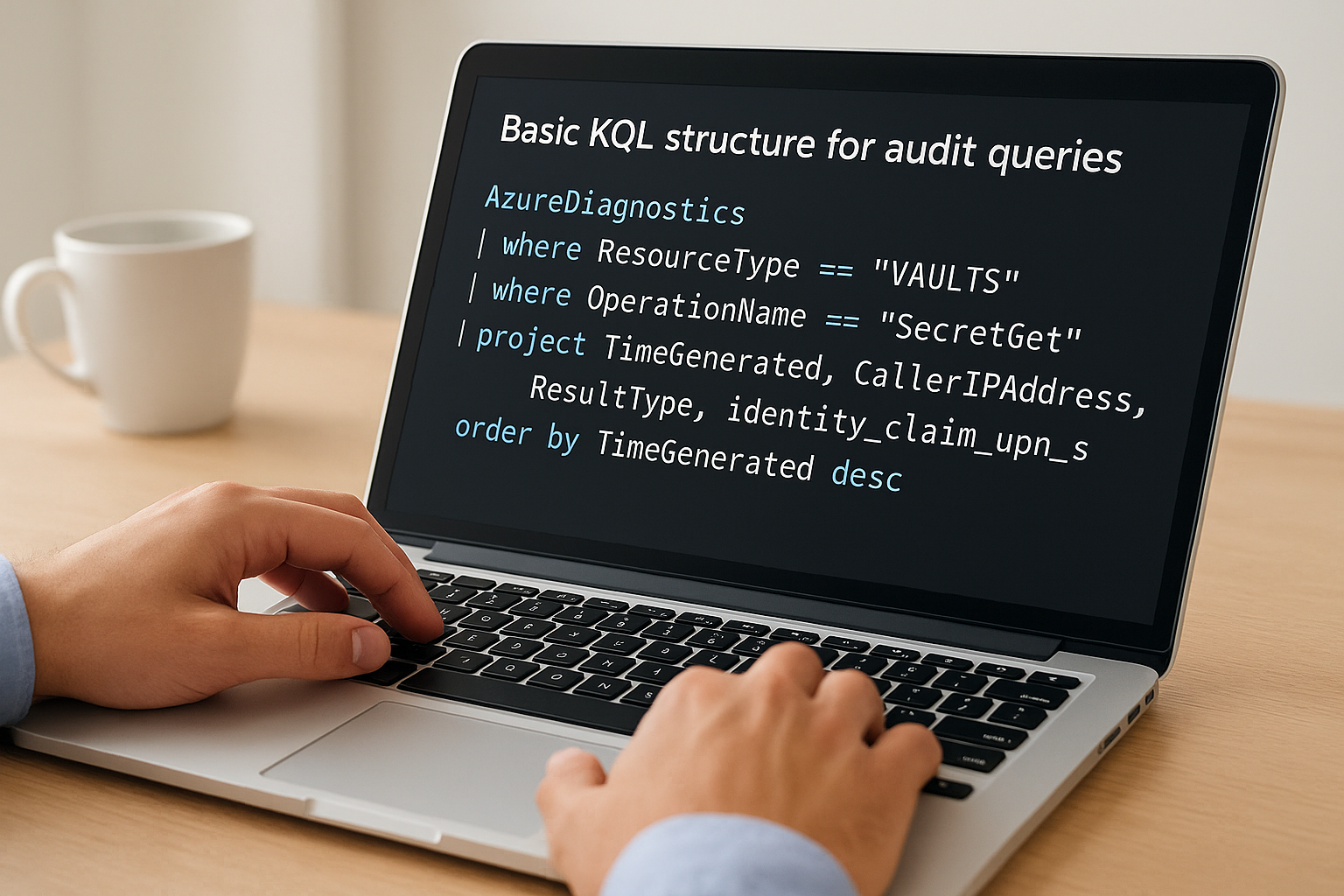 Basic KQL structure for audit queries