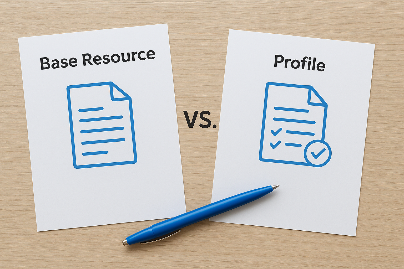 The base resource vs. the profile