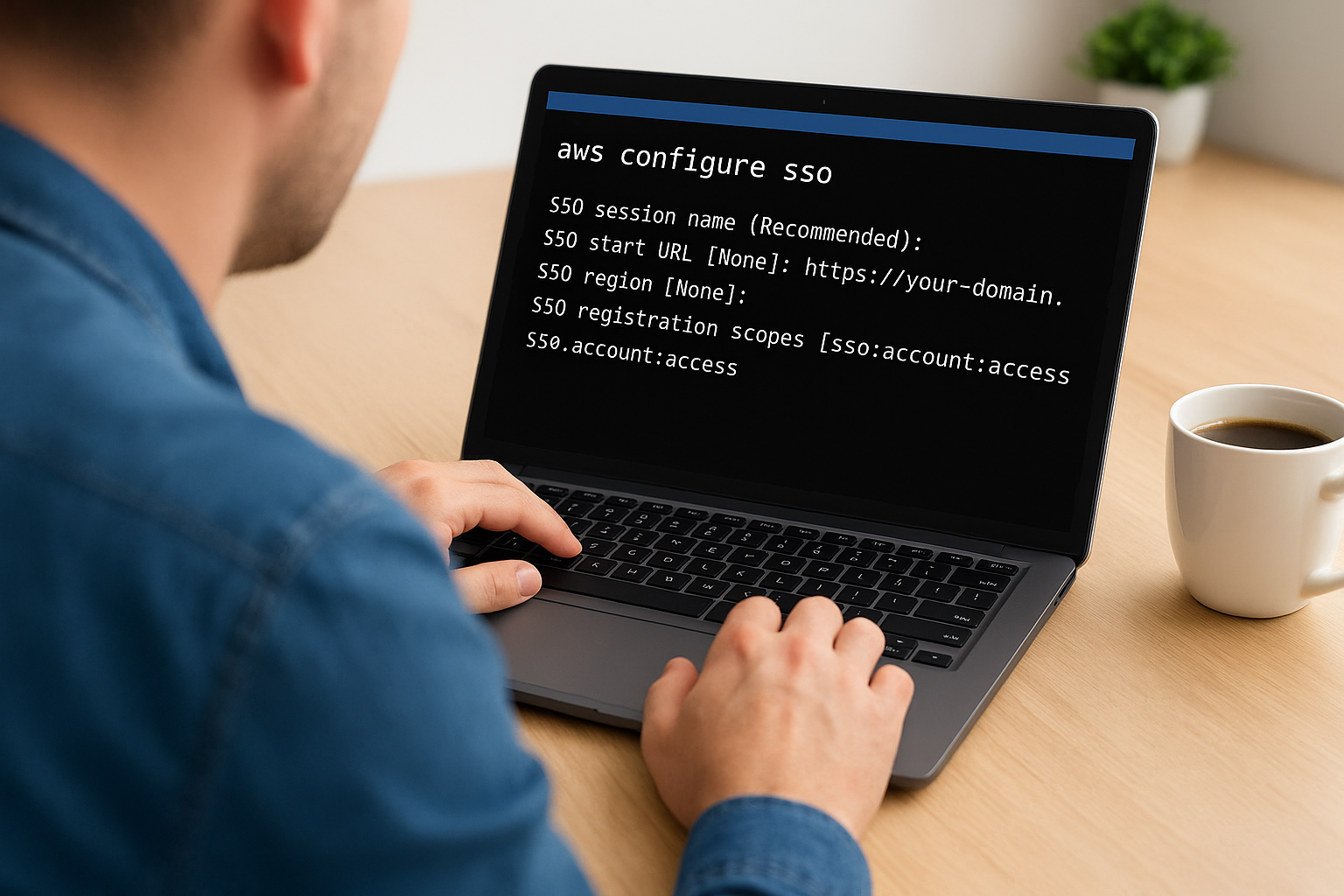 Configure the CLI with aws configure sso